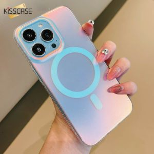 KISSCASE Ốp Sạc Không Dây Magsafe Từ Tính Cho IPhone 14 Pro/IPhone14 Pro Max /14 Plus IPhone 13/13 Pro/13 Pro Max IPhone 12 Pro Ốp Điện Thoại Cứng Màu Gradient Lấp Lánh