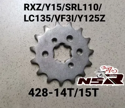 YAMAHA Y15 Y15ZR LC135 RXZ Y125Z SRL LAGENDA110 VF3 VF3I FRONT SPROCKET DEPAN 428 13T 14T 15T 16T