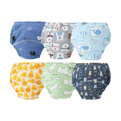 Orzbow 6 Pack Toddler Potty Training Pants Reusable Waterproof Underwear Baby Newborn Cotton Washable Cloth Diaper