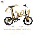 Sepeda Lipat Element Troy 10 Speed Gold Edition Chrome. 