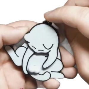 SeasTina sáng tạo kéo chơi trứng mèo đồ treo móc khóa dễ thương và hài hước xoay móc khóa túi món quà nhỏ