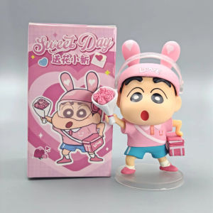 Crayon Shin-chan Valentines Day flower giftsShin-chan giftstrendy figurinescute model desktop decorations Tahan lama