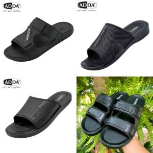 🔥Hot item🔥 ส่งไว !!! ราคาถูกที่สุด !!! ของแท้ 💯% !!! Adda รองเท้าแตะแบบสวมผู้ชาย รุ่น 12Y01M 13W00 สี : ดำ ไซส์ : 7 - 10