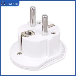 【E-WOITD】 16A อะแดปเตอร์สำหรับการเดินทางของสหภาพยุโรปตัวแปลงยุโรปยุโรปปลั๊กปลั๊กไฟ AC เป็นสหภาพยุโรปขนาด250โวลต์