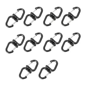Portable S Chain Hooks 360 Rotating Double Carabiner Outdoor Swivels Clip for Hiking Camping Backpacking Dog Walking