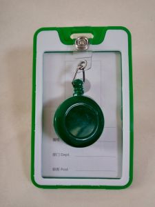 10 pcs Card Holder Vertikal 1 Kartu 2 sisi dan  Yoyo Tarik