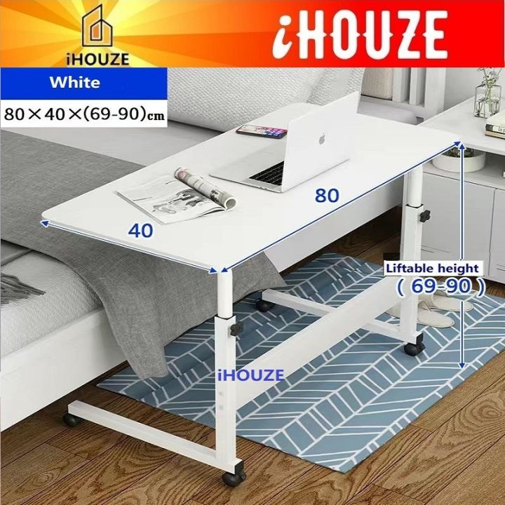 60cm/80cm Movable Laptop Table/ Computer Study Desk/ Bedside Bed Sofa