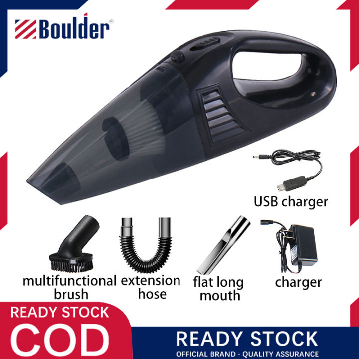 BOULDER Original Car Vacuum Cleaner Heavy Duty High Power Rechargeable