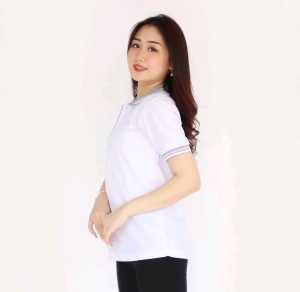 Kaos Polo Pilihan Kerah / Polo Shirt Lengan Panjang & Pendek / kaos Kerah Seragam Polos Kerah List M L XL XXL Khusus Warna Putih
