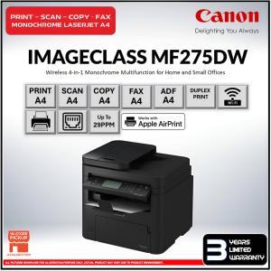 Canon imageCLASS MF275DW A4 4-in-1 WIFI Monochrome Laser Printer – Auto Duplex | Home & Office Use