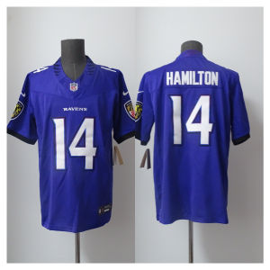 In stock 2026 new NFL embroidered football jersey Ravens third generation 4 # 8 # 14 # 22 Europe and America