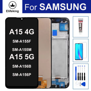 6.5 LCD For SAMSUNG A15 4G A155 SM-A155F A155DSN/A15 5G A156 SM-A156B A156F Display Touch Screen Assembly Replacement