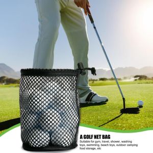 MUQZI Mesh Golf Drawstring Pouch Nylon 12/25/50 Golf Mesh Net Bag Golf Storage Bag Large Capacity Golfer Gift