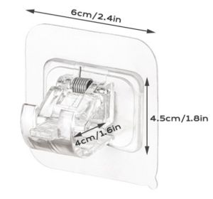 แคลมป์หนีบผ้าม่าน แบบติดผนัง มีกาวในตัว กันน้ํา ไร้ตะปู อุปกรณ์ยึดสำหรับห้องครัวในห้องน้ำ A13ตะขอหนีบ