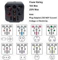 【Buy 1 Get 1 Free】UK Travel Plug Adapter Type G With Fuse Multi-type Conversion Outlet Socket To Singapore Malaysia Power Converter 13A 250V Home Charing Plug. 