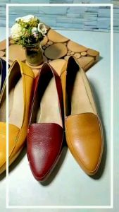 Sepatu flat wanita kulit papirut garut