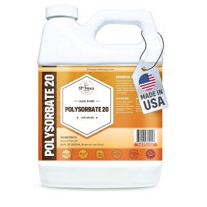 Polysorbate 20 (16oz) USP Grade - Tween 20 Gentle Natural Emulsifier & Solubilizer for Essential Oils Fragrances Sprays Lotions Shampoos Improves Stability & Clarity 16 OUNCES