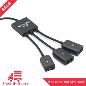 [COD] 3 In1 Micro USB OTG Adapter Cable Micro USB Male To USB Female Adapter USB Hub For Smartphone Computer Tablet 3 Port