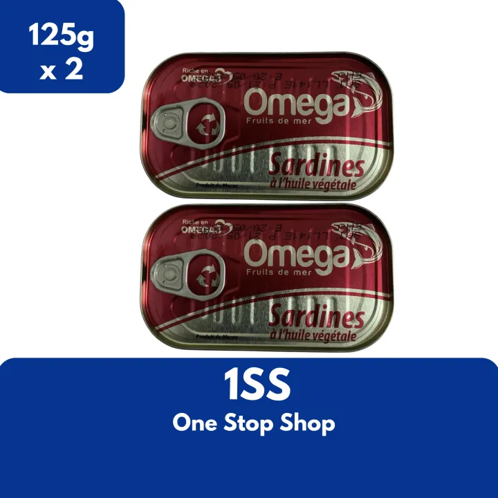 Omega Sardines in Vegetable Oil, 125g x 2 | Lazada Philippines