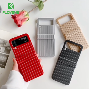 FLOVEME Stripes Hard PC Phone Case for Samsung Galaxy Z Flip 3 5G Folding All-inclusive Anti-fall Shockproof Back Cover For Galaxy Z Flip 3
