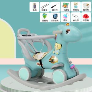 Ngựa Bập Bênh Ngựa Trojan Trẻ Em Xe Đồ Chơi Trẻ Em Sử Dụng Kép Xe Trẻ Em Bập Bênh Ngựa Hai Trong Một 1 Đến 3 Tuổi