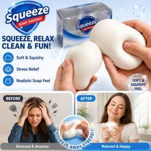 Realistic Squishy Soap Stress Toy Stress Relief Squeeze Toy Soft Sensory Fidget Anti Stress Novelty Gift Handheld Relaxation Toy Desk Office Decompression Toy