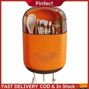 Kitchen Cutlery Storage Box with Lid Spoon and Chopstick Organizer Utensils Cutlery Holder