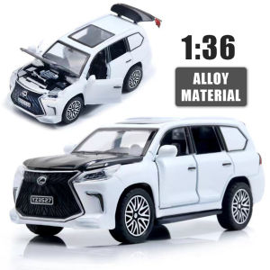 Diecast Mobil 1/36 Lexus Lx570 Suv Mainan Anak Miniatur Mobilan Besi Metal