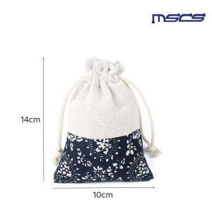 【SG】MSCS Reusable Handmade Drawstring Cotton Linen Bag
