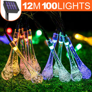 LED Lights Solar Christmas Lights Outdoor Waterproof LED Lights For Home 100 Led Party Christmas Decorations (Warm White/Color)