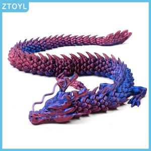 ZTOYL 3D Printed Chinese Dragon Full Body s Movable Home Furnishing Decoration Ornament Worth Collecting Creative Toys