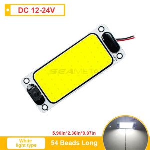 SEAMETAL Car Truck Led Interior Reading Plate Light White COB 54/108SMD Panel Dome Lamp Roof Ceiling Wired Lamp 12/24V