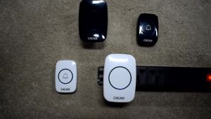 CACAZI Wireless Doorbell 60 Chimes 5 Volume Waterproof buttons 300M Remote Led light Home Smart doorbell US EU UK plug Receiver