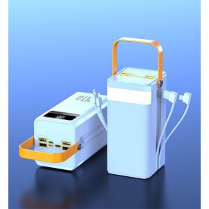 ⚡100000mAh 120W Ultra-Fast  ⚡7 Devices  Built-in Cables+LED Light  Travel/Camping SG