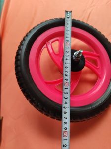 Bánh xe đạp thay thế cho xe đạp trẻ em đường kính 28cm (12 inch) loại bánh đúc đặc ruột trước / sau màu hồng / trắng