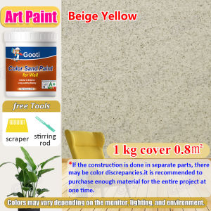 4KG GOOTI Imitates Stone Paint Art Paint Colored Sand Wall Paint Exterior Interior Latex Paint Eco-Friendly Waterproof Moisture-proof Scratch-resistant Wear-resistant