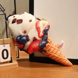 JOJO CASTLE Simulation Ice Cream Doll Cartoon Print Throw Pillow 20/35/50cm Creative Ice Cream Sweetener Toy Doll Birthday Gift Girlfriend Children 冰淇淋 抱枕