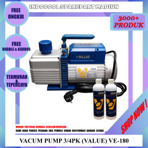 VP1C3/4 MESIN POMPA VACUUM / VACUM PUMP 3/4PK (VALUE) VE-180 (HARGA + PACKING KAYU)