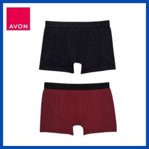 Avon Max 2-in-1 Boxer Shorts: Soft Microfiber Breathable with Fabri-Air Tech Color Black and Red Original Avon Boxer Brief