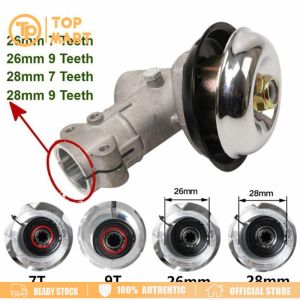 26mm/28mm 9T Trimmer Gearbox Gearhead Brush Cutter Grass Trimmer Replace Gear Head Lawn Mower Parts Gardening Tool