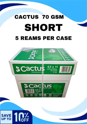 CACTUS BOND PAPER (SHORTA4LONG) 70 GSM S-20 5 REAMS PER CASE