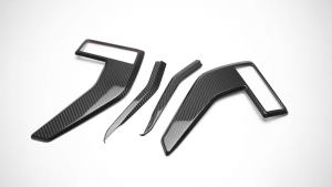 Cornerr 4Pcs Carbon Fiber For Ford F150 F-150 Platinum 2021-2024 Exterior Car Body Badge Emblem Side Fender Frame Cover Trim Accessories Q9Z6P