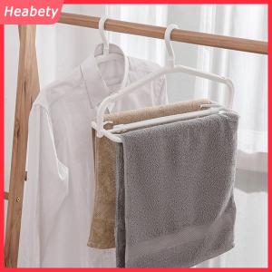 Heabety  Nhựa quần áo móc áo với clip tiết kiệm không gian Khả năng mở rộng T-SHIRT váy áo Khăn Phụ Kiện Móc áo cho nhà tủ quần áo ban công