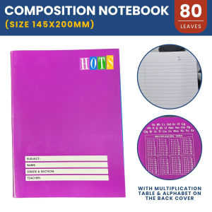 Hodeso Composition Hot Colors Notebook A5 (148x200mm) | 80 Leaves | Soft Cover Writing Pad for Grade School & Students | Bright Vibrant Pastel Colors | Cute & Durable School Supplies | Lined Pages for Notes Journaling & Daily Use | New Colors
