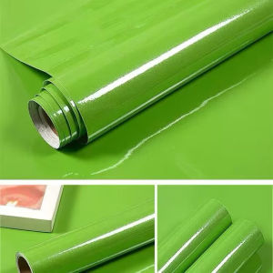 High Quality Glossy Wallpaper 5m*40cm PVC Oil-Proof Waterproof Self-Adhesive for Kitchen Cabinet
