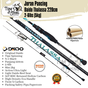 Joran Pancing UL Daido Thalassa 198cm / 220cm Spinning Ultra Light Carbon Murah - Toms Fishing