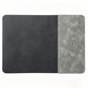 MIIQNUS 15W Fast Charging Wireless Charging Mouse Pad Non-slip PU Leather ic Suction Mouse Pad Business Style Simple Styled 2 in 1 Mouse Pad Office Use