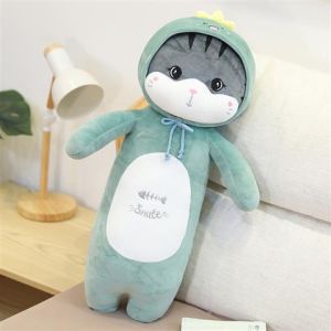 (Ready stock)60/80/100CM Cute Transformed Cat soft plush toy Girl Sleeping Large Long plushie Pillow Doll baby kid Birthday Gift Girl