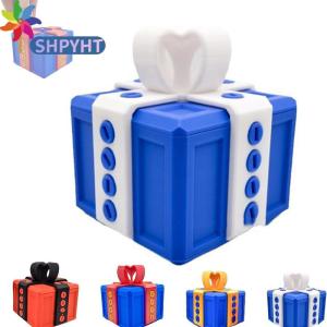 SHPYHT กล่องของขวัญที่น่ารำคาญพร้อมสกรูกล่องของขวัญขนาดใหญ่ที่น่ารำคาญกล่องสกรูกล่องของขวัญพิมพ์ลาย3D กล่องใส่บัตรของขวัญของขวัญของขวัญคริสต์มาส