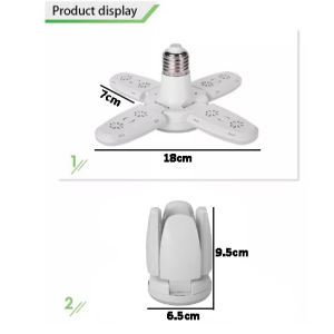 KUKE Lampu LED Lipat Model Kipas 3 Sayap 4 Sayap Lampu Football/Lampu LED 28Watt 45Watt E27/Lampu Hias